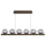 Mesa Linear Chandelier - Flat Bronze / Mesa Smoke