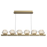 Mesa Linear Chandelier - Gilded Brass / Mesa Amber