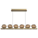 Mesa Linear Chandelier - Gilded Brass / Mesa Bronze