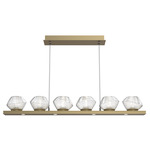 Mesa Linear Chandelier - Gilded Brass / Mesa Clear