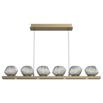 Mesa Linear Chandelier - Gilded Brass / Mesa Smoke