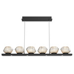 Mesa Linear Chandelier - Matte Black / Mesa Amber