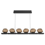 Mesa Linear Chandelier - Matte Black / Mesa Bronze
