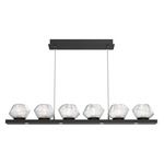 Mesa Linear Chandelier - Matte Black / Mesa Clear