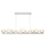 Mesa Linear Chandelier - Beige Silver / Mesa Amber