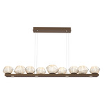 Mesa Linear Chandelier - Flat Bronze / Mesa Amber