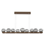 Mesa Linear Chandelier - Flat Bronze / Mesa Smoke