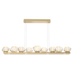 Mesa Linear Chandelier - Gilded Brass / Mesa Amber