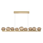Mesa Linear Chandelier - Gilded Brass / Mesa Bronze