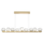 Mesa Linear Chandelier - Gilded Brass / Mesa Clear