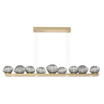 Mesa Linear Chandelier - Gilded Brass / Mesa Smoke