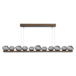 Mesa Linear Chandelier - Flat Bronze / Mesa Smoke