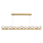 Mesa Linear Chandelier - Gilded Brass / Mesa Amber