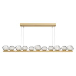 Mesa Linear Chandelier - Gilded Brass / Mesa Clear
