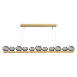 Mesa Linear Chandelier - Gilded Brass / Mesa Smoke