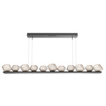 Mesa Linear Chandelier - Matte Black / Mesa Amber