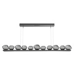 Mesa Linear Chandelier - Matte Black / Mesa Smoke