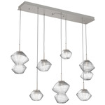 Mesa Linear Multi Light Pendant - Beige Silver / Mesa Clear
