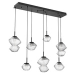 Mesa Linear Multi Light Pendant - Matte Black / Mesa Clear