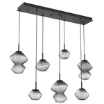 Mesa Linear Multi Light Pendant - Matte Black / Mesa Smoke
