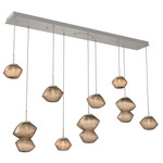 Mesa Linear Multi Light Pendant - Beige Silver / Mesa Bronze