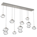 Mesa Linear Multi Light Pendant - Beige Silver / Mesa Clear