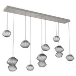 Mesa Linear Multi Light Pendant - Beige Silver / Mesa Smoke