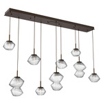 Mesa Linear Multi Light Pendant - Flat Bronze / Mesa Clear