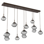 Mesa Linear Multi Light Pendant - Flat Bronze / Mesa Smoke