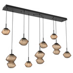 Mesa Linear Multi Light Pendant - Matte Black / Mesa Bronze