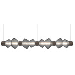 Mesa Mandrel Linear Chandelier - Flat Bronze / Mesa Smoke