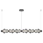 Mesa Mandrel Linear Chandelier - Matte Black / Mesa Smoke