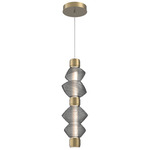 Mesa Mandrel Pendant - Gilded Brass / Mesa Smoke