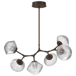 Mesa Modern Branch Chandelier - Flat Bronze / Mesa Clear