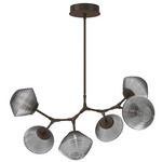 Mesa Modern Branch Chandelier - Flat Bronze / Mesa Smoke