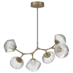 Mesa Modern Branch Chandelier - Gilded Brass / Mesa Clear