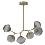 Mesa Modern Branch Chandelier - Gilded Brass / Mesa Smoke