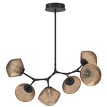 Mesa Modern Branch Chandelier - Matte Black / Mesa Bronze