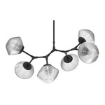 Mesa Modern Branch Chandelier - Matte Black / Mesa Clear