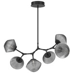Mesa Modern Branch Chandelier - Matte Black / Mesa Smoke