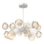 Mesa Oval Starburst Chandelier - Beige Silver / Mesa Amber