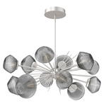 Mesa Oval Starburst Chandelier - Beige Silver / Mesa Smoke