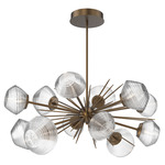 Mesa Oval Starburst Chandelier - Flat Bronze / Mesa Clear