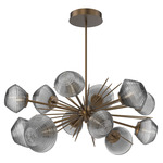 Mesa Oval Starburst Chandelier - Flat Bronze / Mesa Smoke