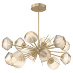 Mesa Oval Starburst Chandelier - Gilded Brass / Mesa Amber
