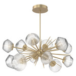Mesa Oval Starburst Chandelier - Gilded Brass / Mesa Clear