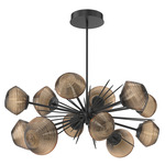 Mesa Oval Starburst Chandelier - Matte Black / Mesa Bronze
