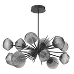 Mesa Oval Starburst Chandelier - Matte Black / Mesa Smoke