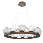Mesa Ring Chandelier - Flat Bronze / Mesa Clear