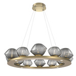 Mesa Ring Chandelier - Gilded Brass / Mesa Smoke